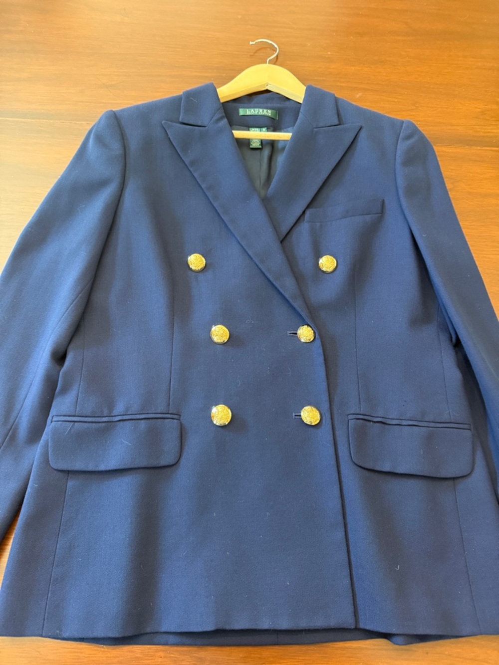Ralph Lauren blue double breasted work blazer size 10